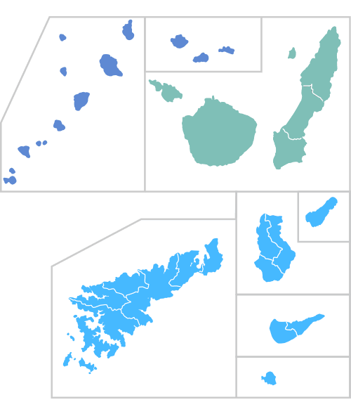 鹿児島県の離島の地図